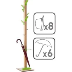 Paperflow Garderobenständer EasyCloth Wood Range A, Mit 8 Haken, Holz, Kiefer / Grün -Einrichtungsgeschäft e370561a1672a2bb2bc4740fb577e1f4d91b4c0f garderobenstaender paperflow easycloth wood range a