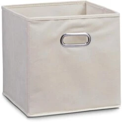 Zeller Aufbewahrungskorb 14131, 21L, 28 X 28 X 28 Cm, Stoff, Beige