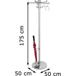 Kerkmann Garderobenständer Stilo, 6903, Mit 2 X 5 Haken, Metall, Alusilber -Einrichtungsgeschäft e5373e1a4549a33e53e5148f8febfcd4540439d5 garderobenstaender kerkmann stilo 6903