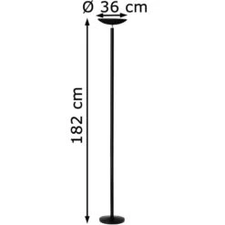 Unilux Stehlampe Baly First LED, Schwarz, LED, 3270 Lm, 24 W -Einrichtungsgeschäft e6a91790371bd434ca81a29b2389096a89418afc stehlampe unilux first led schwarz