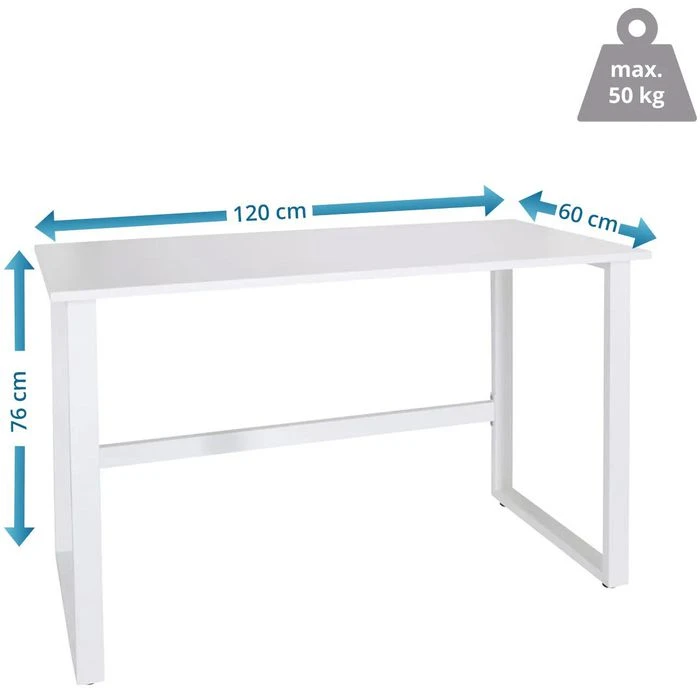 HJh-OFFICE Schreibtisch Workspace Light I 830079, Maße: 120 X 60cm, Weiß 9 HJh-OFFICE Schreibtisch Workspace Light I 830079, Maße: 120 X 60cm, Weiß – Bild 7