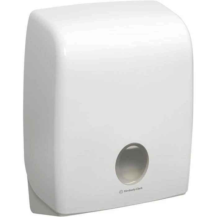 Kimberly Clark Kimberly-Clark Handtuchspender Aquarius, 6954, Kunststoff, Für 400 Falthandtücher Mit C-Falz Weiß 3 Kimberly Clark Kimberly-Clark Handtuchspender Aquarius, 6954, Kunststoff, Für 400 Falthandtücher Mit C-Falz Weiß