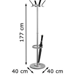 Kerkmann Garderobenständer New Public, 6284, Mit 12 Haken, Metall, Silber / Schwarz -Einrichtungsgeschäft e8d747b6d9afbbfb39b48e0f87e896d7cb0b1e09 garderobenstaender kerkmann new public 6284