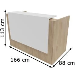 Quadrifoglio Empfangstheke Z2C73, Weiß / Ulme, 166 X 113 X 88cm, Rezeption -Einrichtungsgeschäft ec3d1a8a919e2953c9152b879d91a98a1627da2b empfangstheke quadrifoglio z2c73