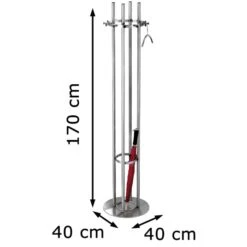 Kerkmann Garderobenständer Aristo, 6045, Mit 12 Haken, Edelstahl, Silber -Einrichtungsgeschäft ee9c59614b6b3ace8f4dfe459ab73e94442391a0 garderobenstaender kerkmann aristo 6045