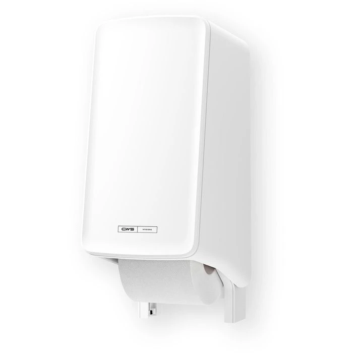 CWS Toilettenpapierspender PureLine Toilet Paper, 1700347, Mit Panel, Für 2 Kleinrollen, Weiß 3 CWS Toilettenpapierspender PureLine Toilet Paper, 1700347, Mit Panel, Für 2 Kleinrollen, Weiß