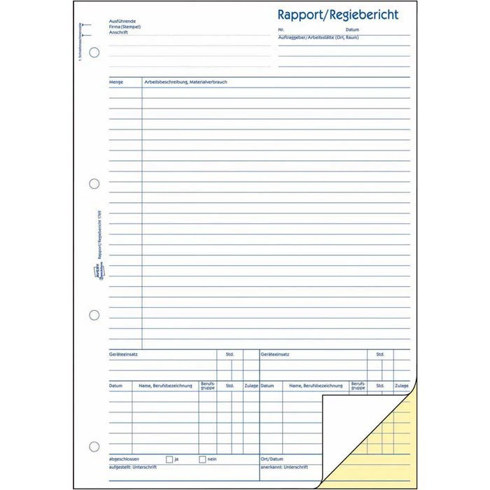 Avery Zweckform 1769 Rapportbuch A4 2x40 Blatt 4 Avery Zweckform 1769 Rapportbuch A4 2x40 Blatt – Bild 2
