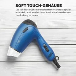 Clatronic Haartrockner HT 3429, Soft Touch-Gehäuse, Reisehaartrockner, Klappbar, 1200 Watt, Blau -Einrichtungsgeschäft f3e29774cb6cf3ff50e3ce8e690421f53a8a3f6a haartrockner clatronic ht 3429 soft touch gehaeuse