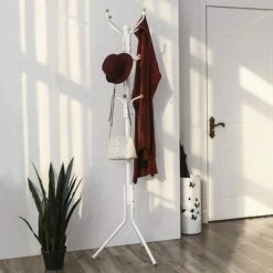 Songmics Garderobenständer RCR19W, Mit 12 Haken, Metall, Weiß -Einrichtungsgeschäft f3e940544c98c2f6ed25b2c19316979842b154c6 garderobenstaender songmics rcr19w