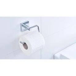 Tesa Toilettenpapierspender Ekkro, 40232, Ohne Bohren, Metall, Für 1 Kleinrolle, Silber -Einrichtungsgeschäft f5dad45cd655130a6288e8fb2dca138cf73d130c toilettenpapierspender tesa ekkro 40232