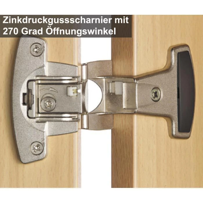 Hammerbacher Falttürenschrank H-Serie 6900, Weiß, 100 X 200,4 X 42cm, Aus Holz 5 Hammerbacher Falttürenschrank H-Serie 6900, Weiß, 100 X 200,4 X 42cm, Aus Holz – Bild 3