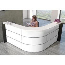 Kerkmann Empfangstheke Bari 3566, Weiß / Weiß, 235 X 112 X 235cm, Winkeltheke -Einrichtungsgeschäft f85312b61c17b1da715b1b5d381d2272c4ea4c15 empfangstheke kerkmann bari 3566