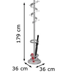 Kerkmann Garderobenständer Nivo, 6106, Mit 10 Haken, Metall, Alusilber -Einrichtungsgeschäft f8868ee1f44d4390429fa8808ebc583cad466f9f garderobenstaender kerkmann nivo 6106