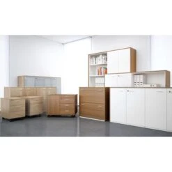 Quadrifoglio Aktenschrank Idea, Aus Holz, Abschließbar, 86 X 86 X 45cm, Grau / Silber -Einrichtungsgeschäft f9311076ba4d5af50489bb2a72d12caac133e316 aktenschrank quadrifoglio idea aus holz