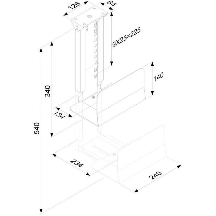 Neomounts PC-Halterung By Newstar, CPU-D200BLACK, Zum Unterbau Für Schreibtische, Schwarz 4 Neomounts PC-Halterung By Newstar, CPU-D200BLACK, Zum Unterbau Für Schreibtische, Schwarz – Bild 2