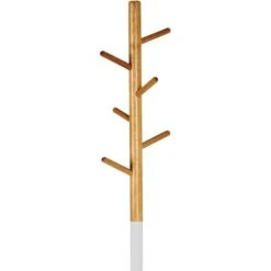 Haku-Möbel Garderobenständer 14386, Mit 6 Haken, Metall / Massivholz, Weiß / Natur -Einrichtungsgeschäft fa89140a4abfef3692022116e74abd44011b4316 garderobenstaender haku moebel 14386
