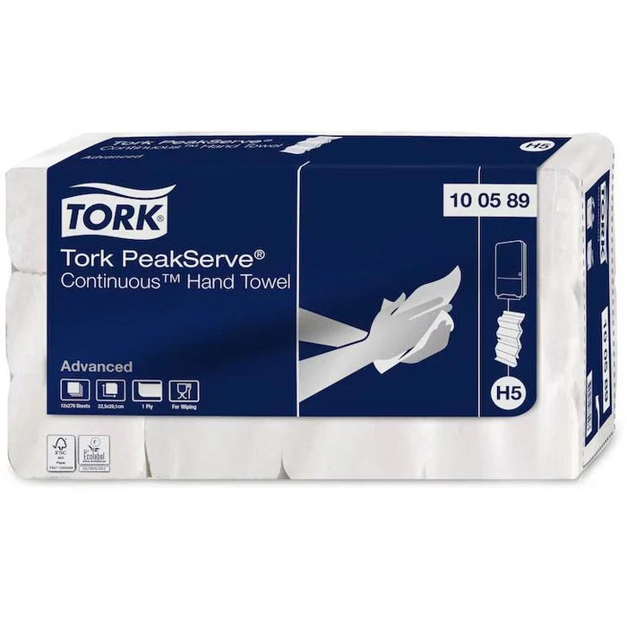 Tork Papierhandtücher PeakServe Endlos 100589 H5, 1-lagig Advanced Interfold 20,1x22,5cm 3240 Stück 6 Tork Papierhandtücher PeakServe Endlos 100589 H5, 1-lagig Advanced Interfold 20,1x22,5cm 3240 Stück – Bild 4