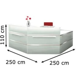 Kerkmann Empfangstheke Atlantis, Weiß, 250 X 110 X 250cm, Winkeltheke Mit Anbautisch -Einrichtungsgeschäft fc8fd1d54c439396618d2e370dd761fe532c4c5e empfangstheke kerkmann atlantis weiss