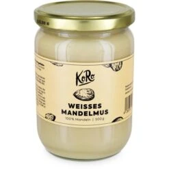 KoRo Brotaufstrich Weißes Mandelmus, 100% Mandeln, 500g