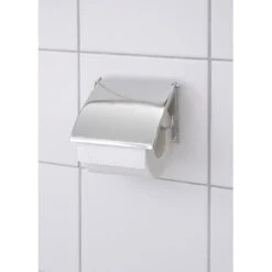 Wenko Toilettenpapierspender Cover 18265100, Metall, Für 1 Kleinrolle, Mit Abdeckung, Silber -Einrichtungsgeschäft ffc9312a5c30505b3b70a21d1166bce948a77b37 toilettenpapierspender wenko cover 18265100